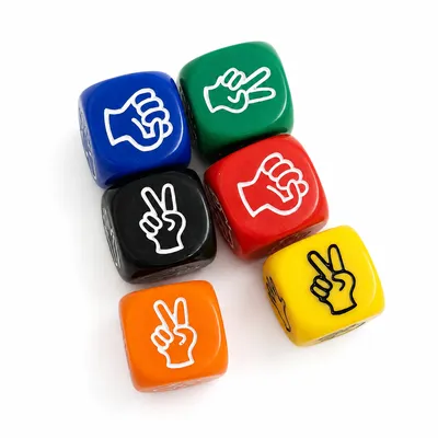 Dados ¿piedra, papel o tijera?